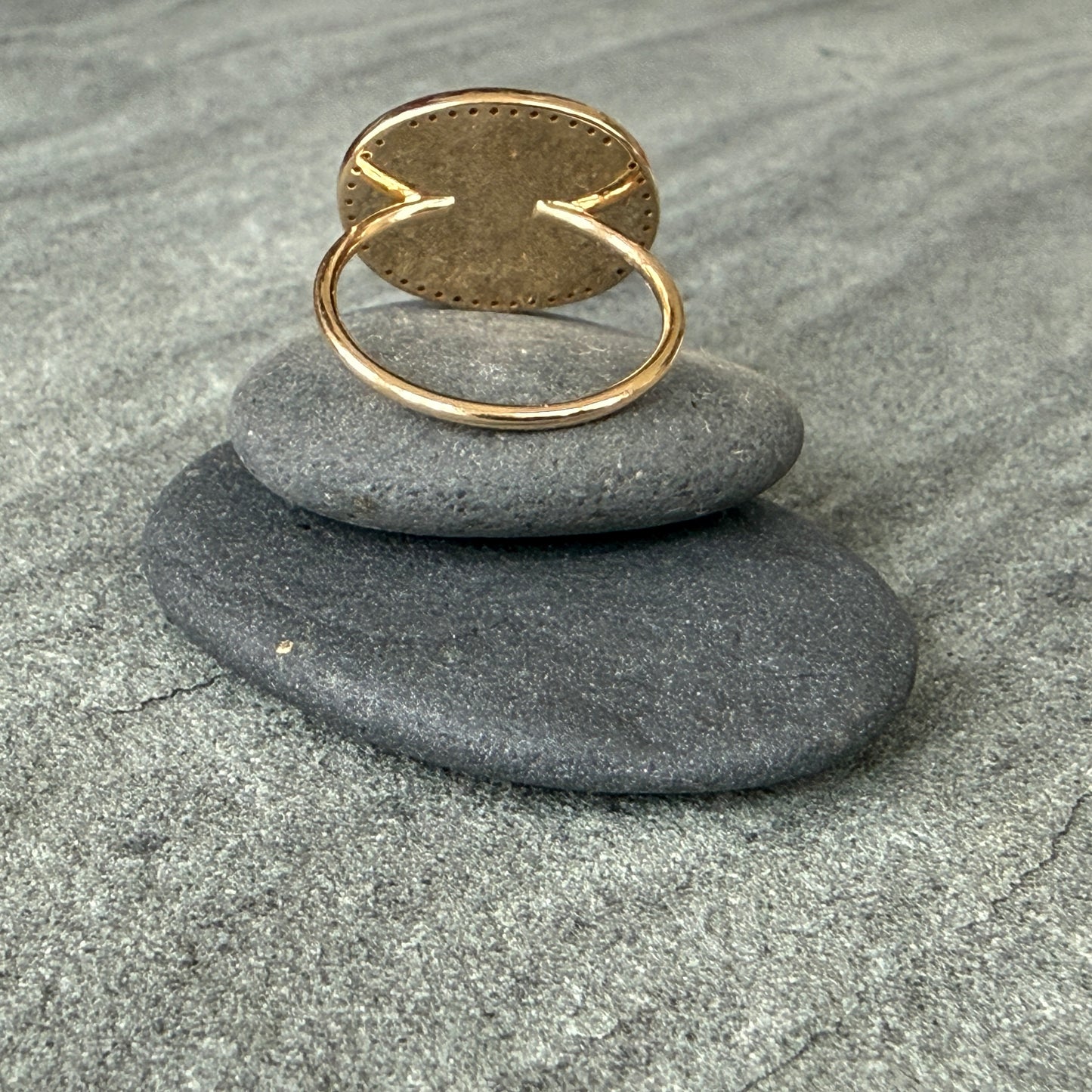 One of a kind "Stella"  Moonstone and Diamond Ring
