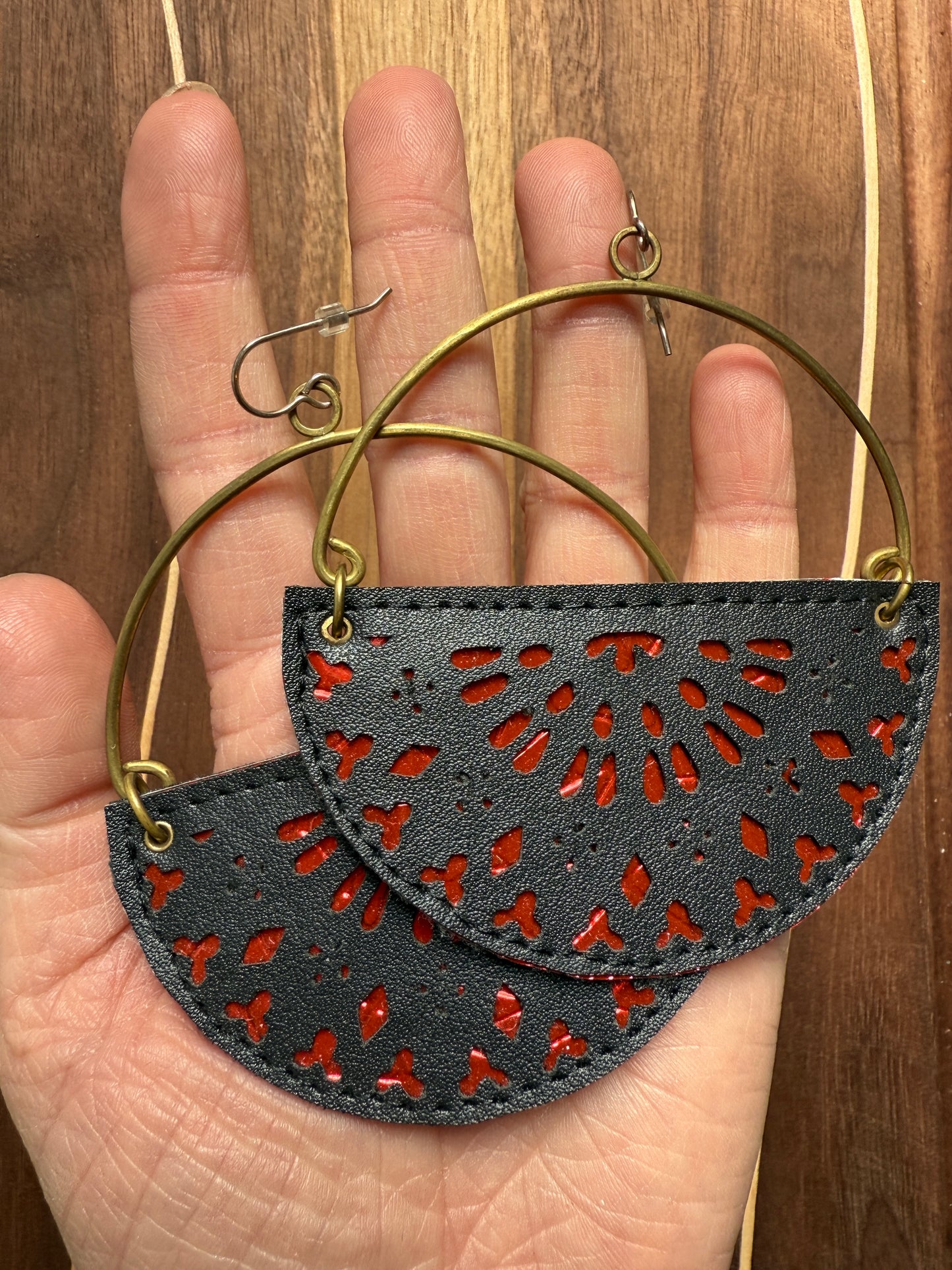 Red Window Earrings