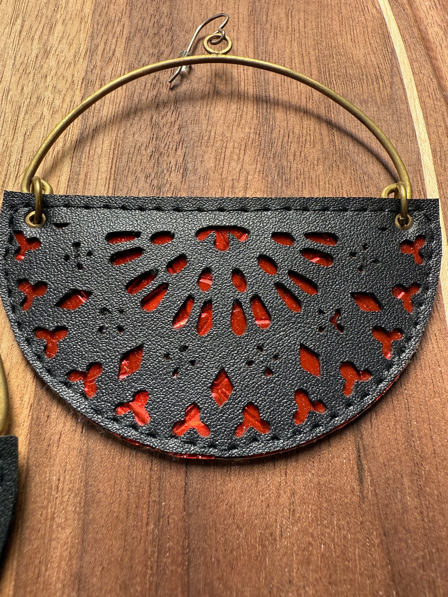 Red Window Earrings