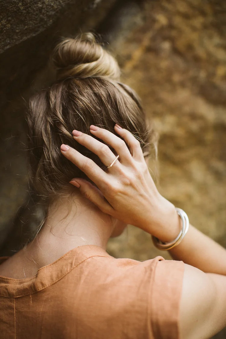 Mixed Metal Flat Top Ring