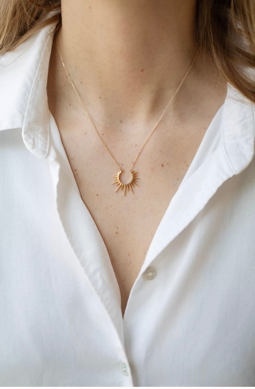 King Sun Yellow Gold Necklace