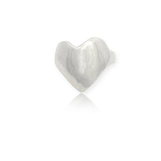 Eros Sterling Silver Heart Signet Ring