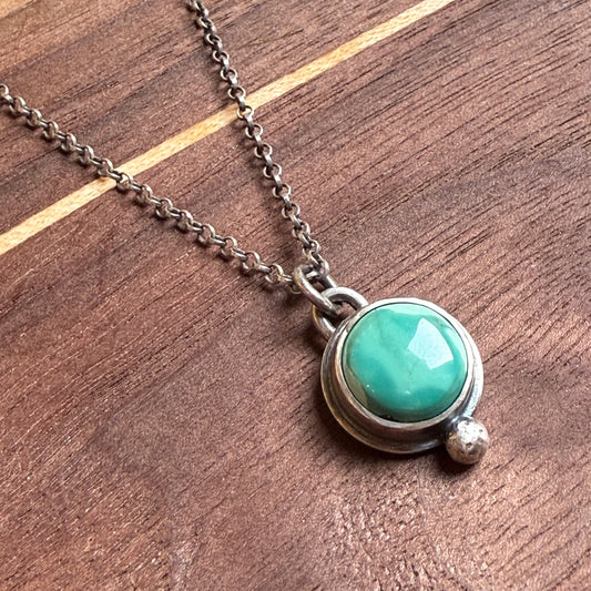Green Turquoise Pendant Necklace