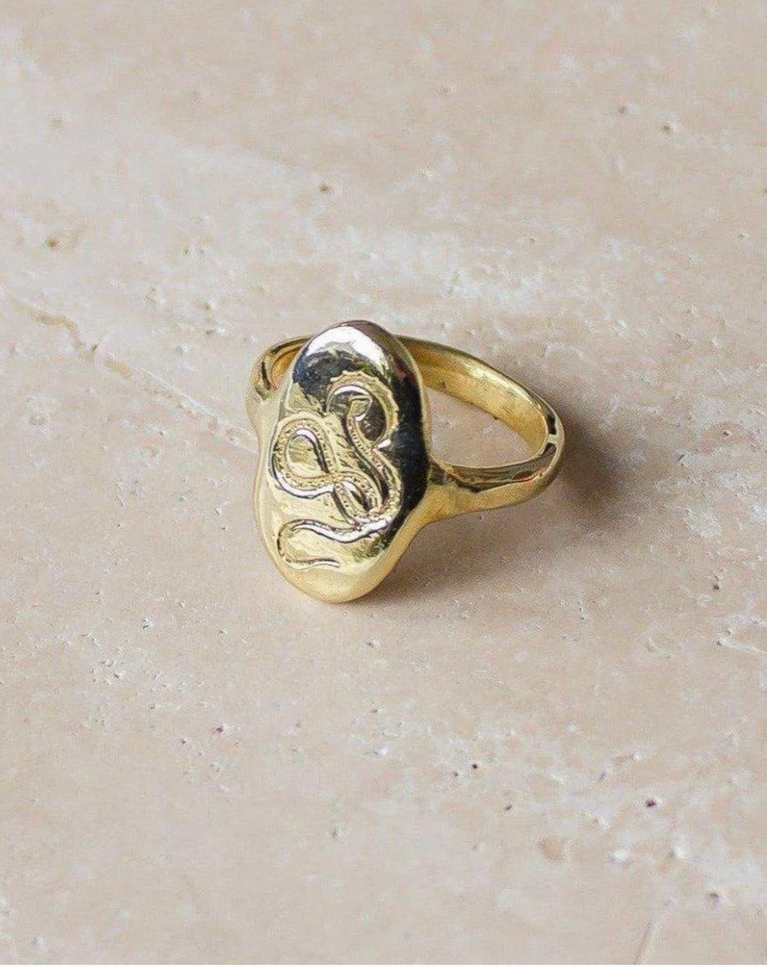 Serpent Rising Signet Ring