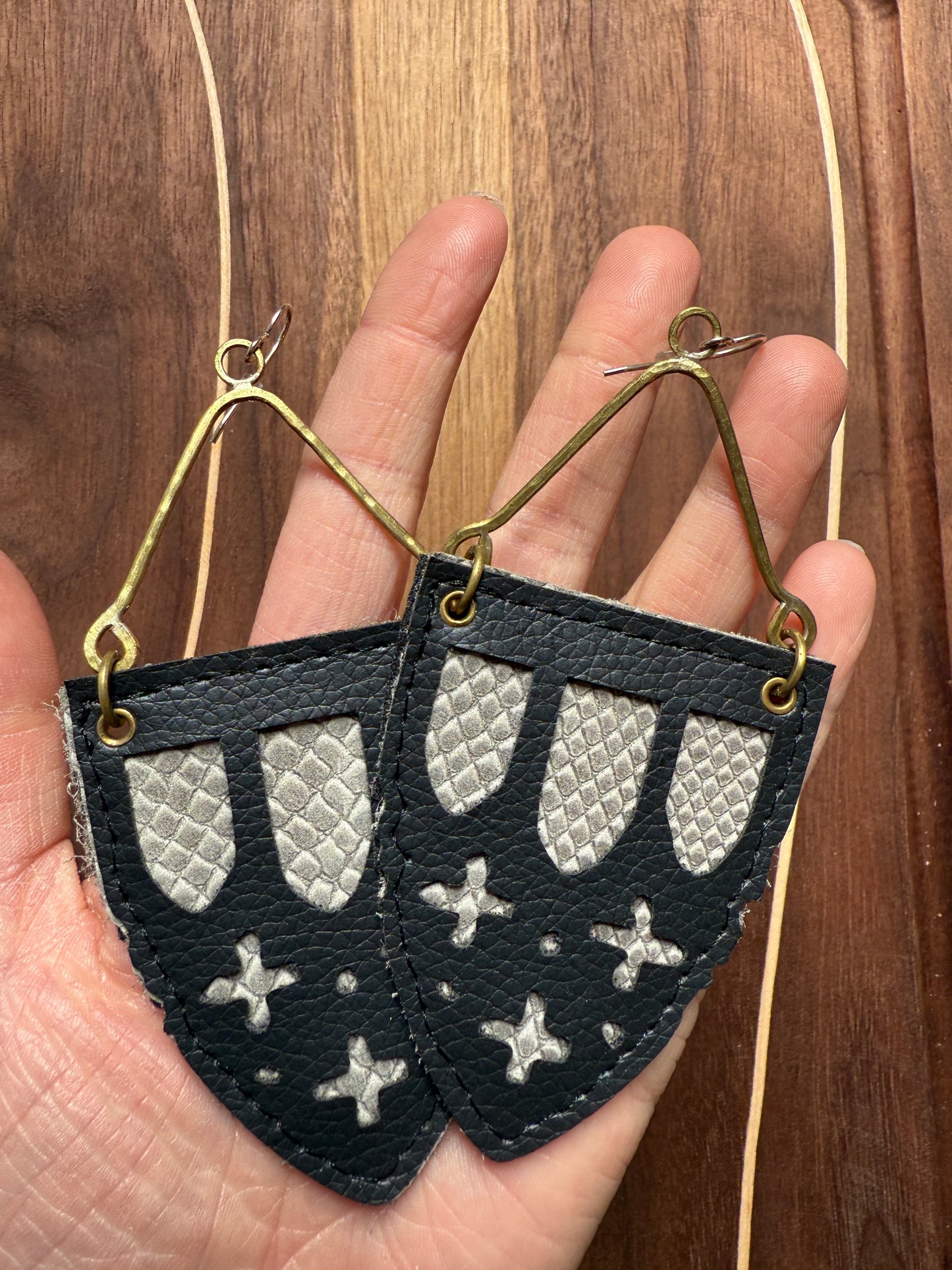 “Snakeskin” Cathedral Earrings