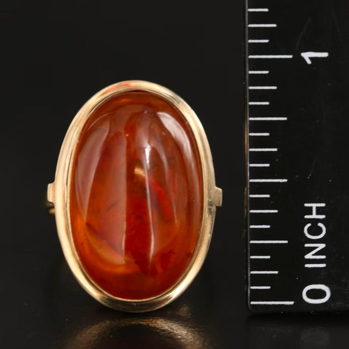 Vintage Amber and Gold Ring