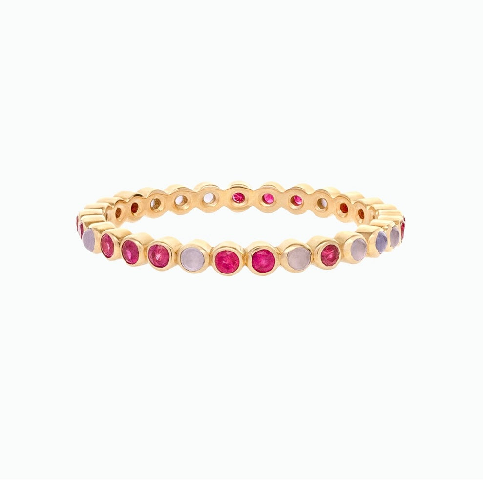 BATTERSEA: Ruby and Chalcedony Eternity Band