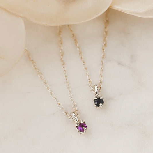 Dainty Amethyst Pendant Necklace