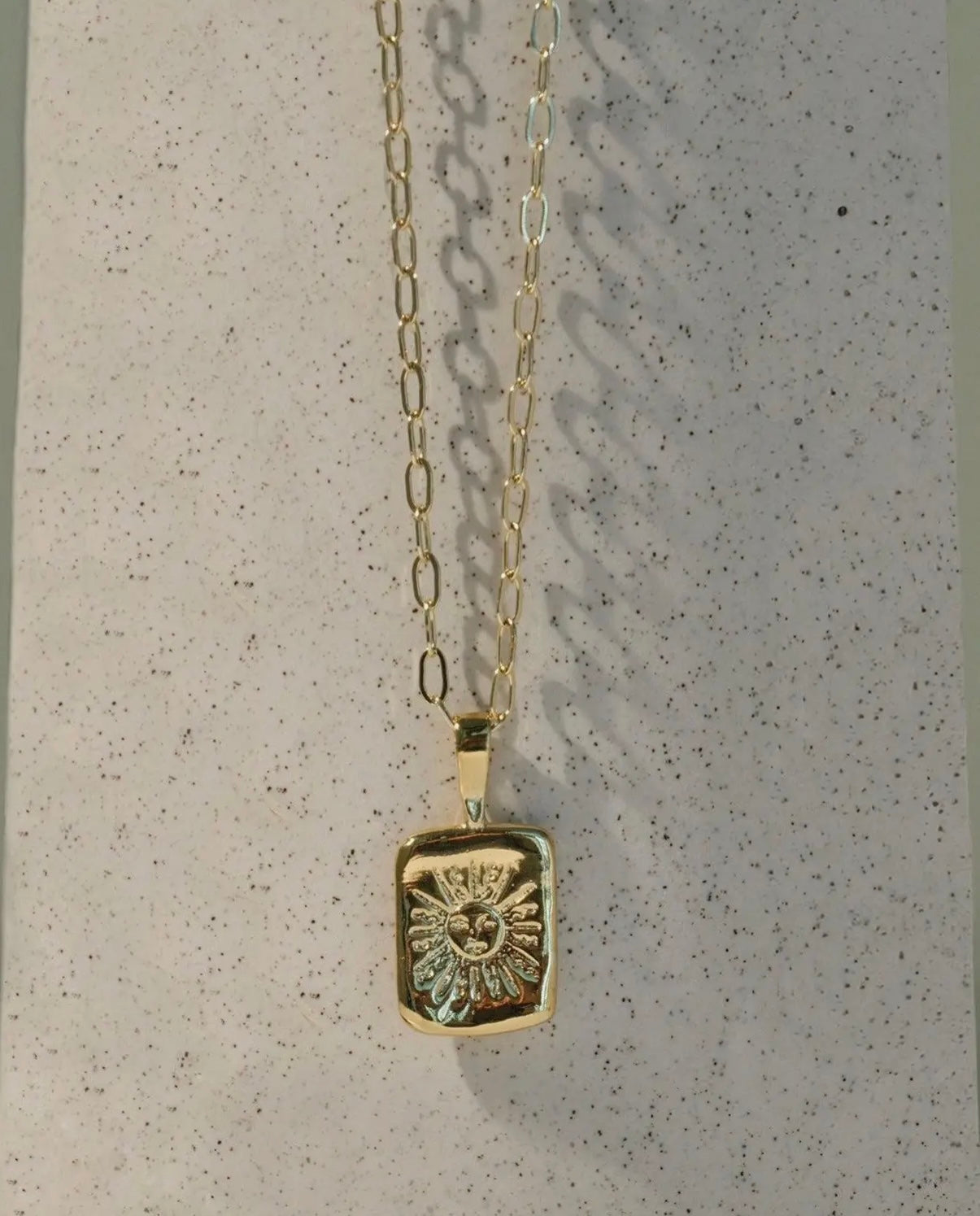 Sun Tarot Card Pendant Necklace
