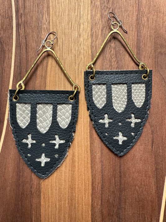 “Snakeskin” Cathedral Earrings