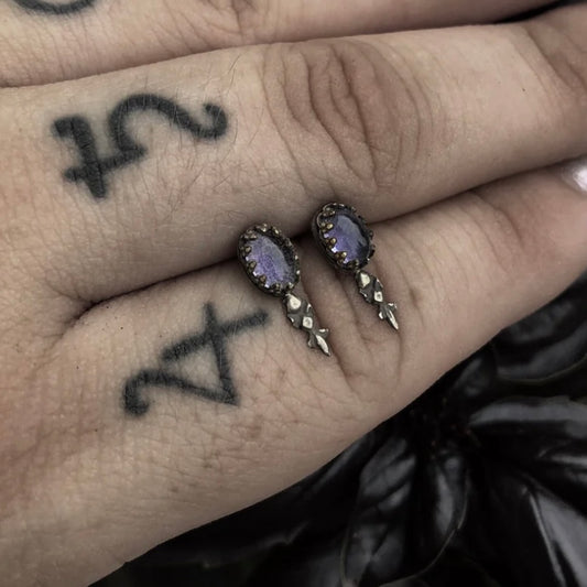 Iolite Phobia Studs
