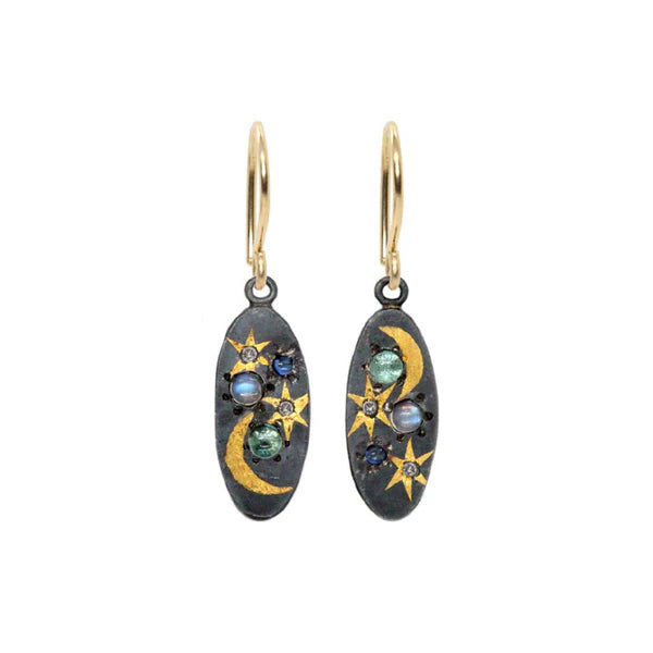 Spacescape Oval Earrings