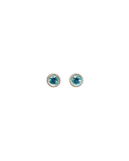 Blue Topaz Braided Studs
