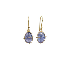 Load image into Gallery viewer, Captured Tanzanite Drop Earrings