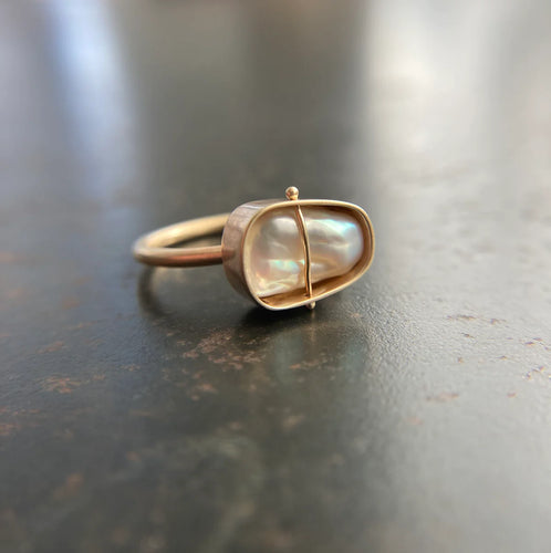 Captured Biwa Pearl Ring