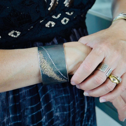 Diamond Slice Cuff Bracelet