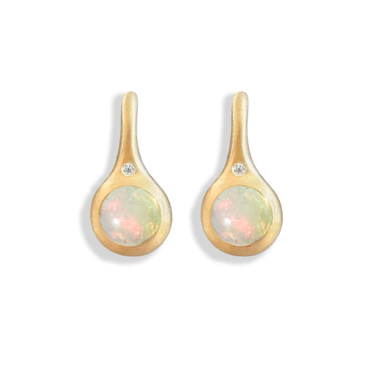 Droplet Earrings Opal 18k
