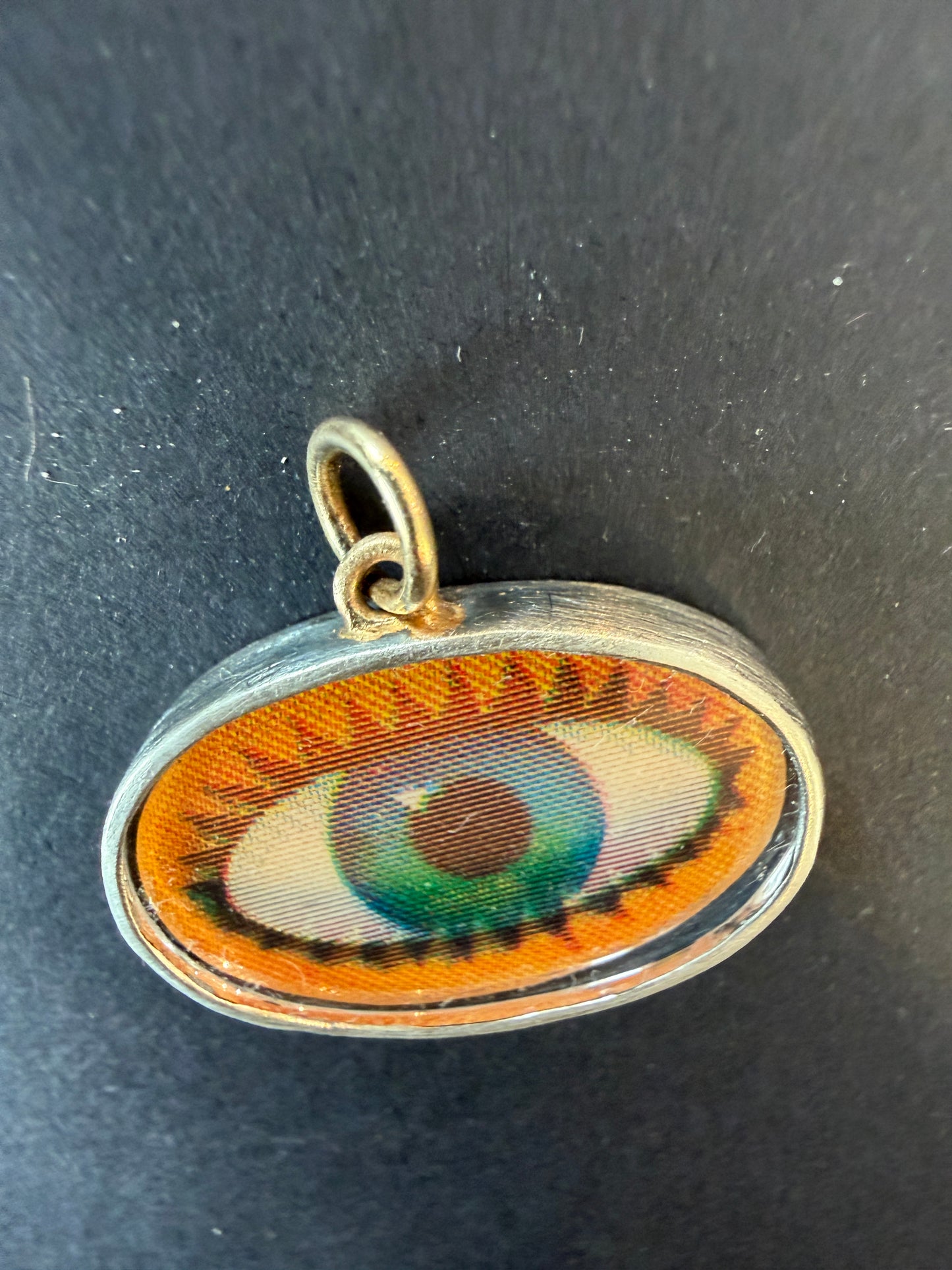 Vintage Green Eye Winky Charm