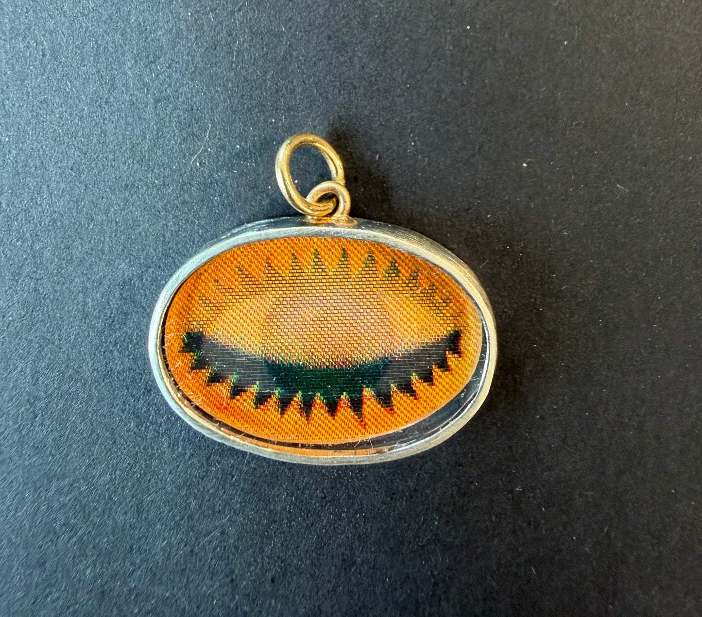 Vintage Green Eye Winky Charm