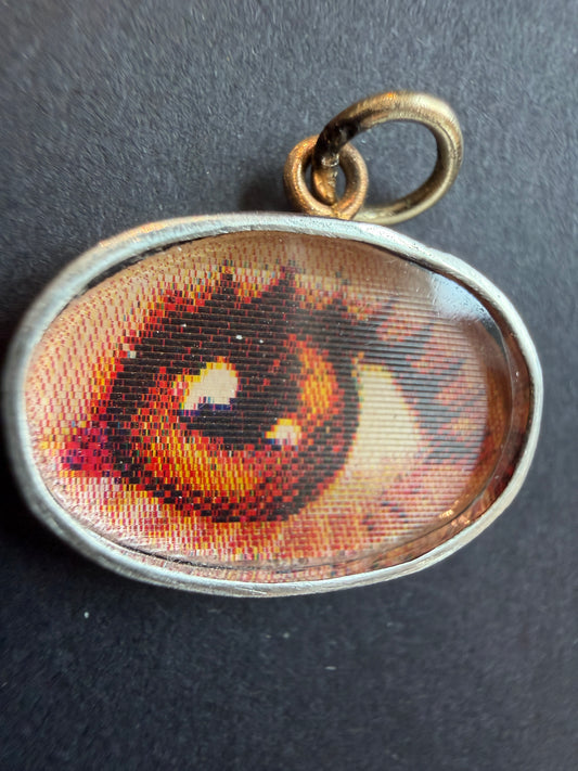 Vintage Brown Eye Winky Charm