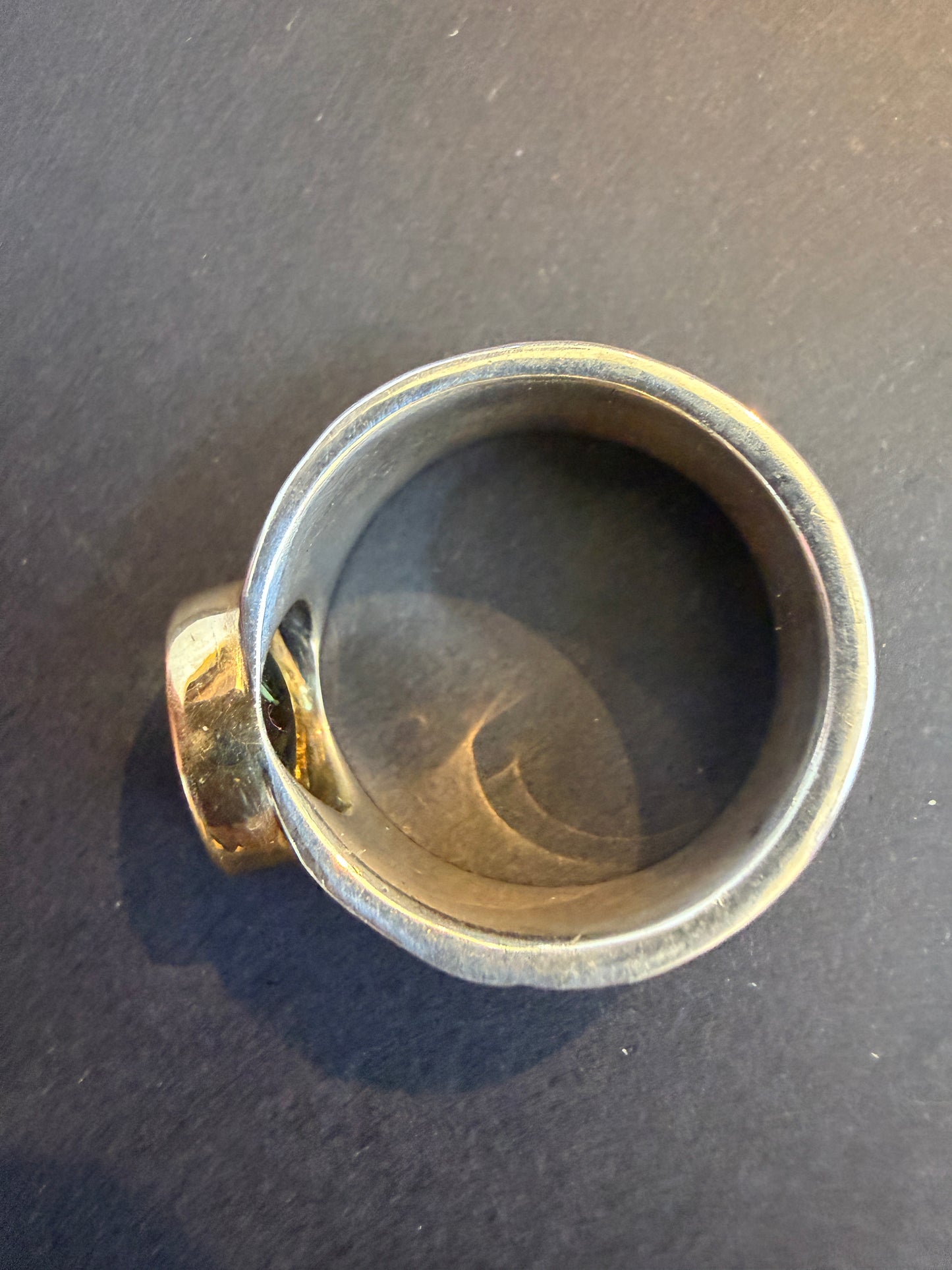Pinion Ring with Tourmaline Oval 18k
