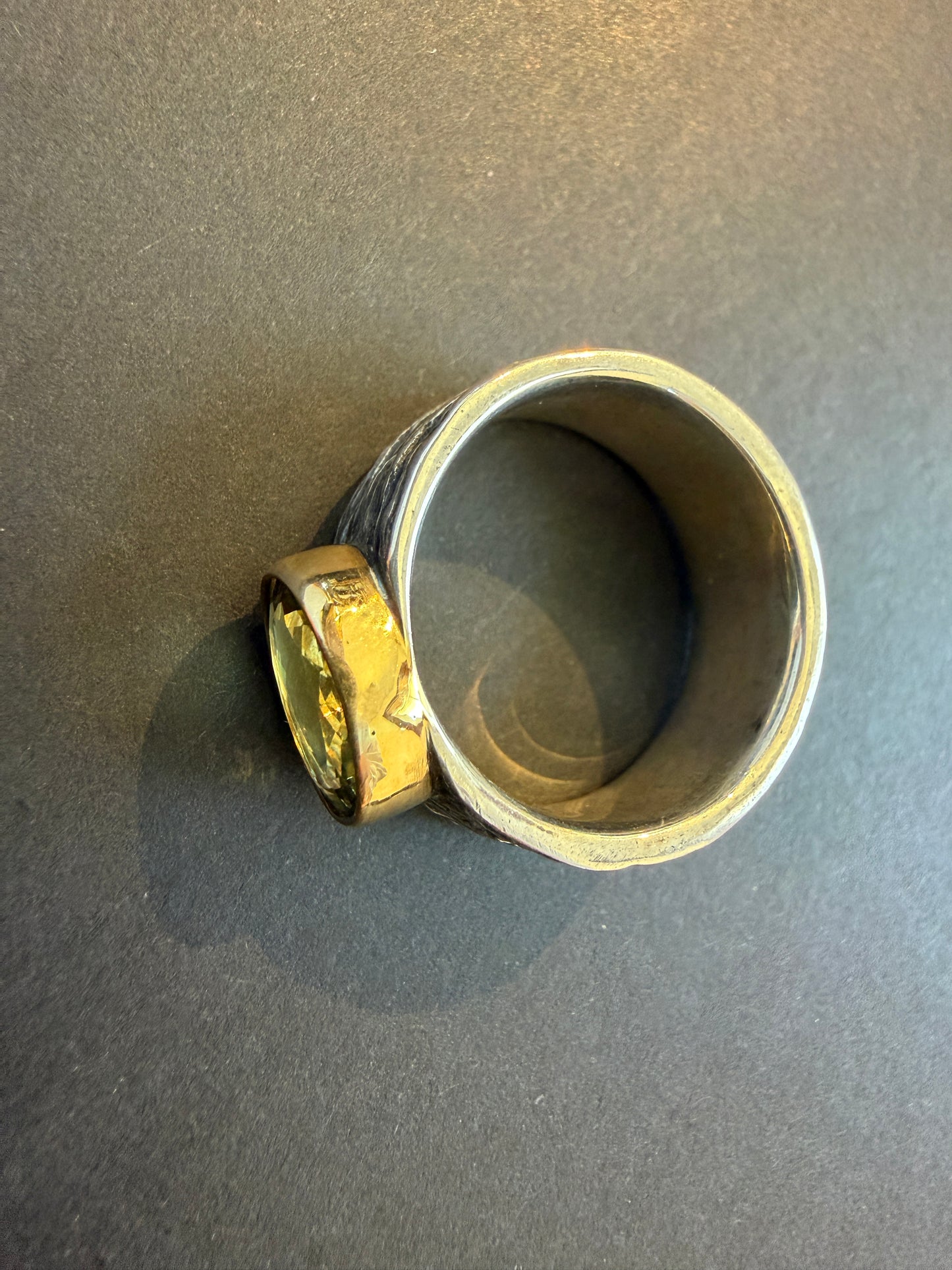 Pinion Ring with Tourmaline Oval 18k
