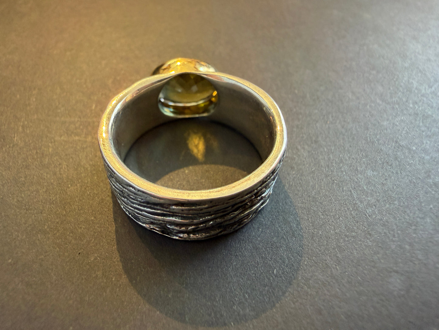 Pinion Ring with Tourmaline Oval 18k