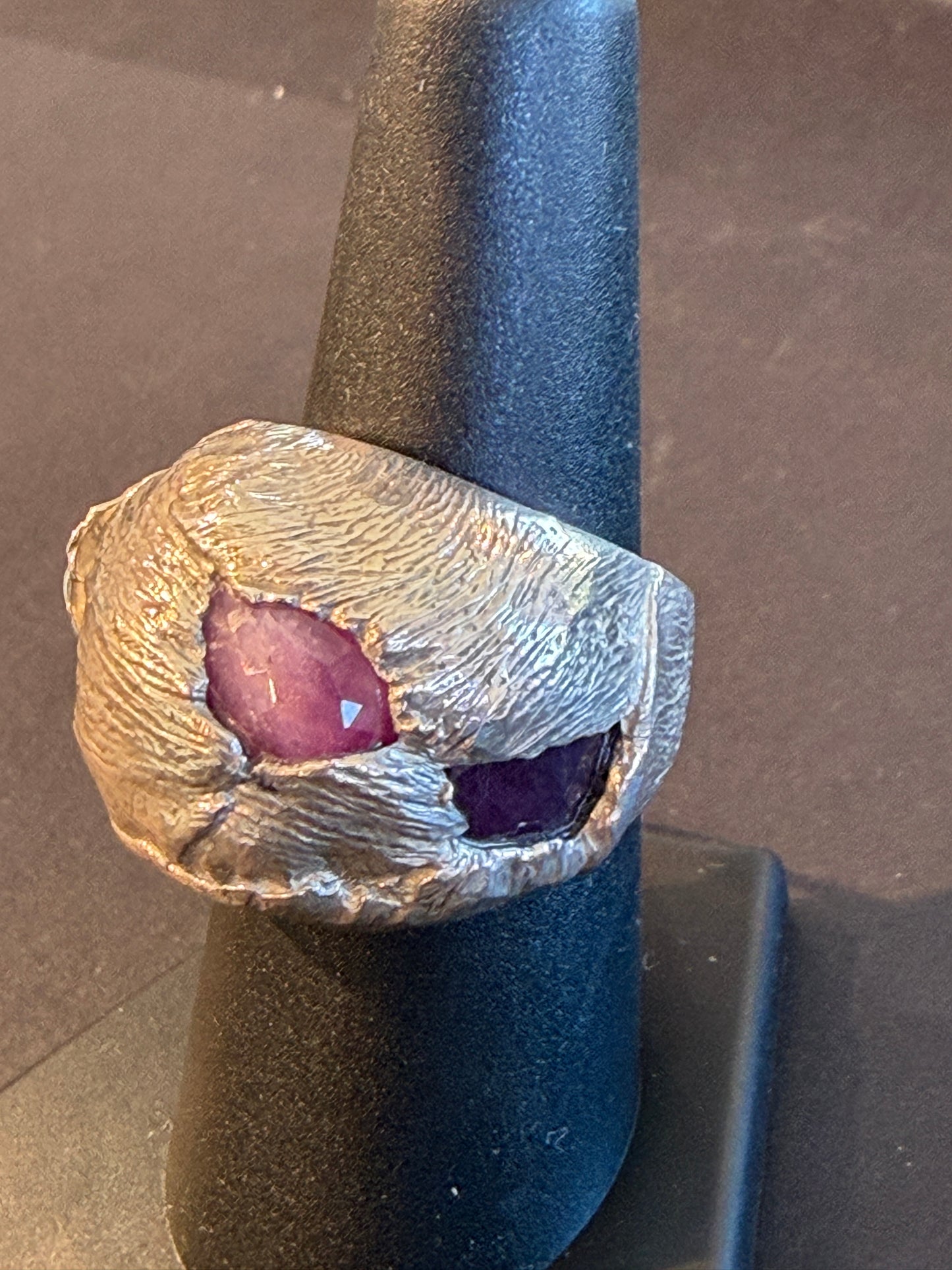 Pink Sapphire Peony Bud Ring