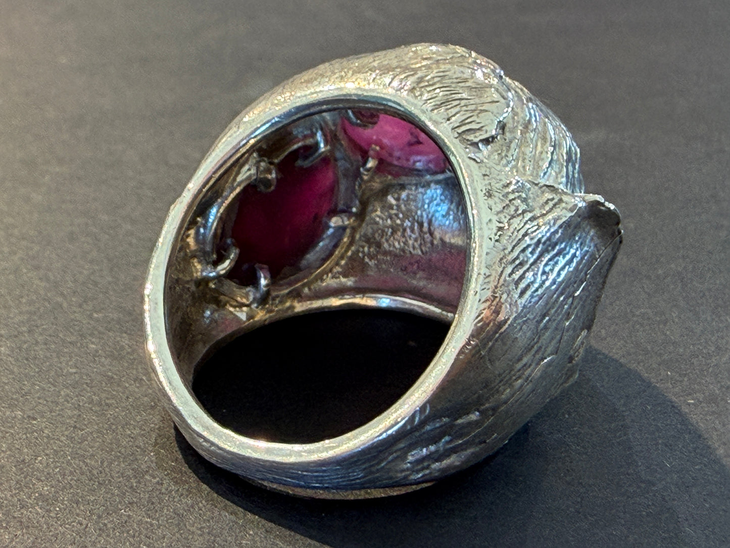 Pink Sapphire Peony Bud Ring