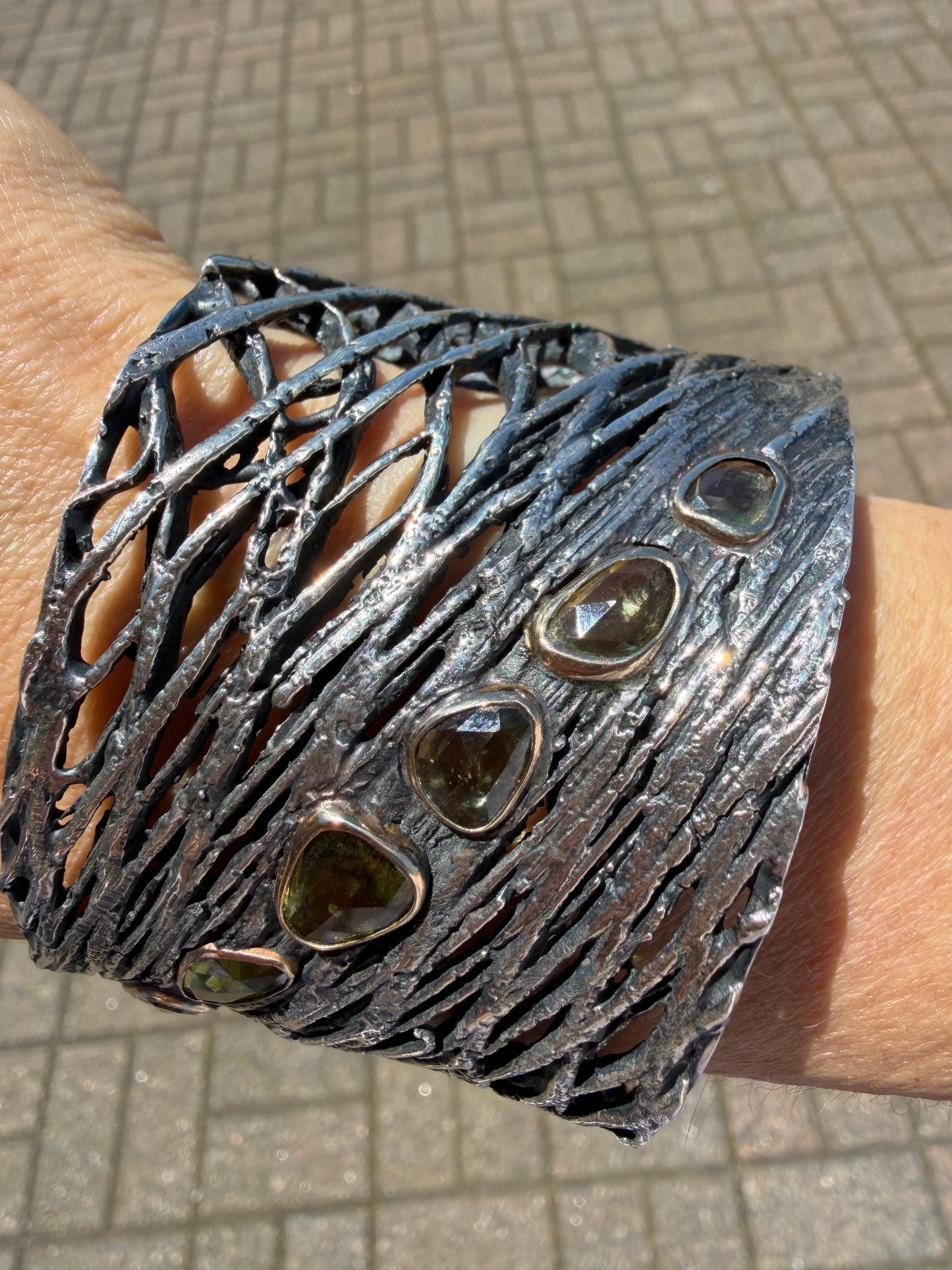 Spring Sapphire Palm Cuff