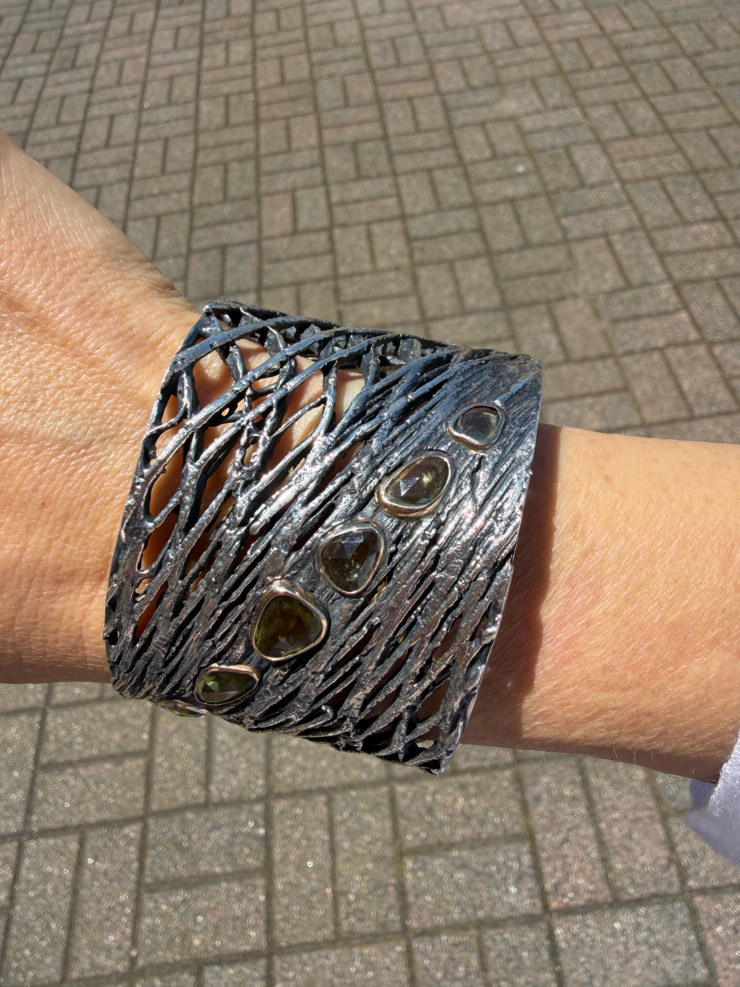 Spring Sapphire Palm Cuff