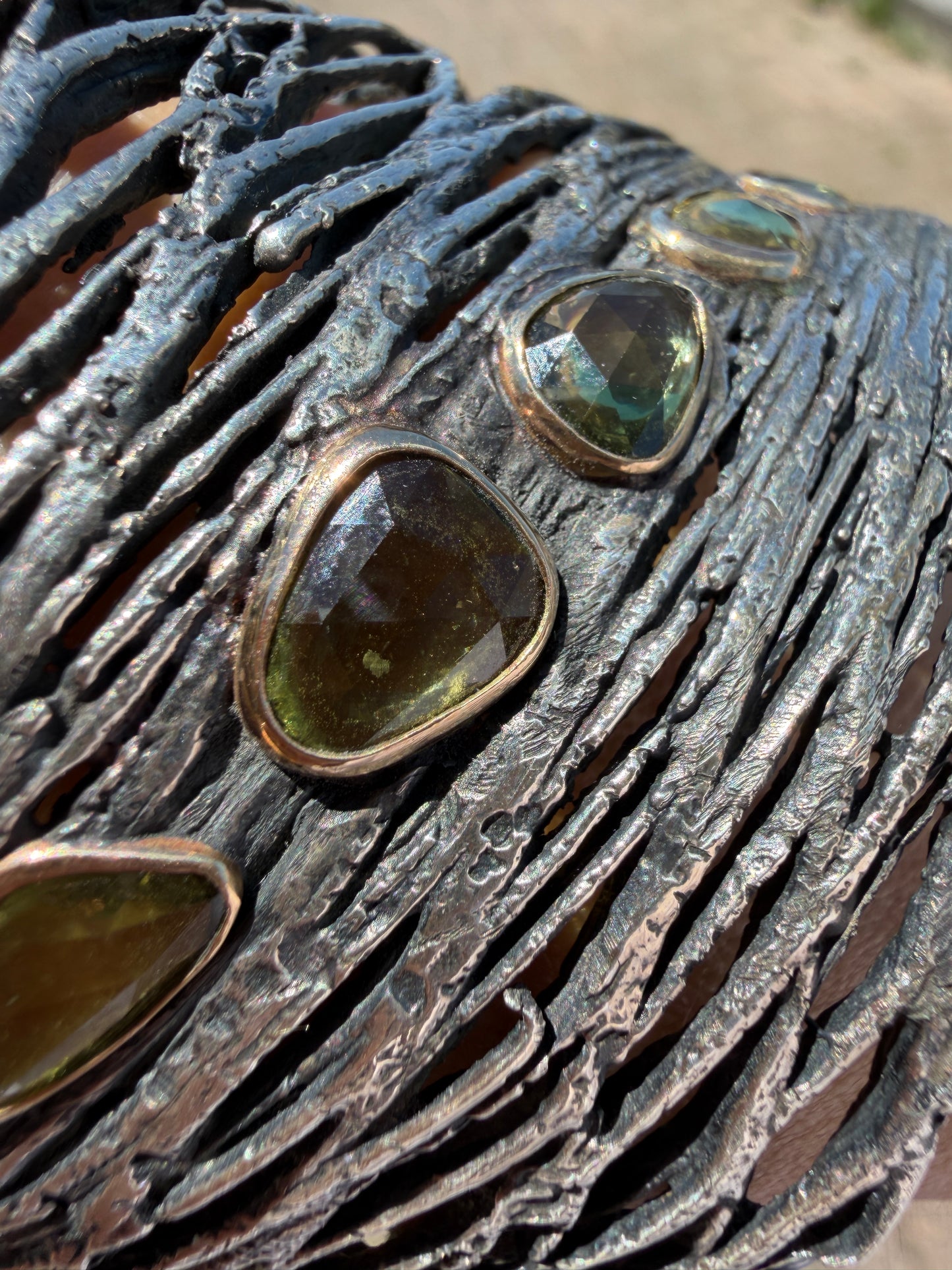 Spring Sapphire Palm Cuff