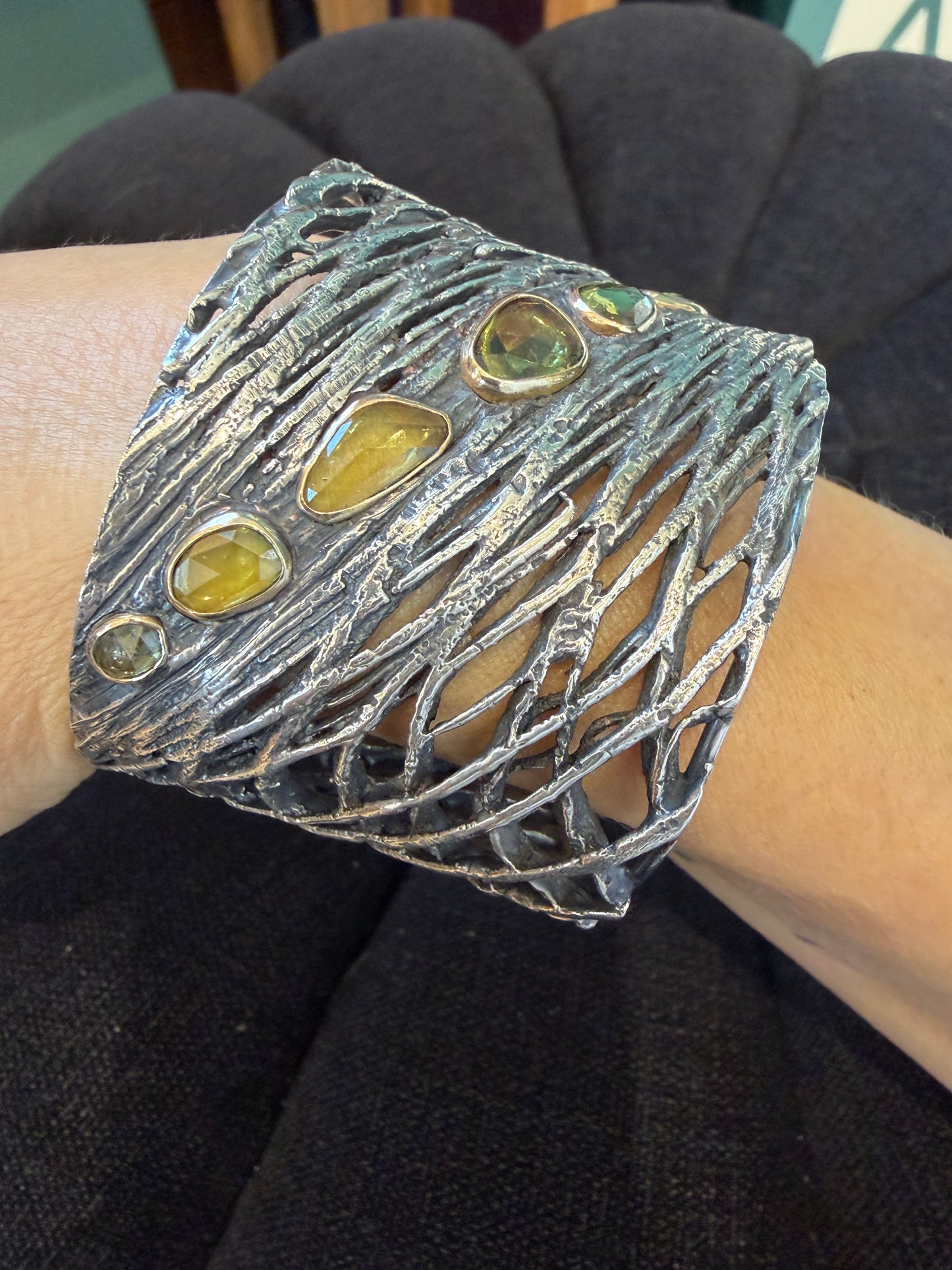 Spring Sapphire Palm Cuff