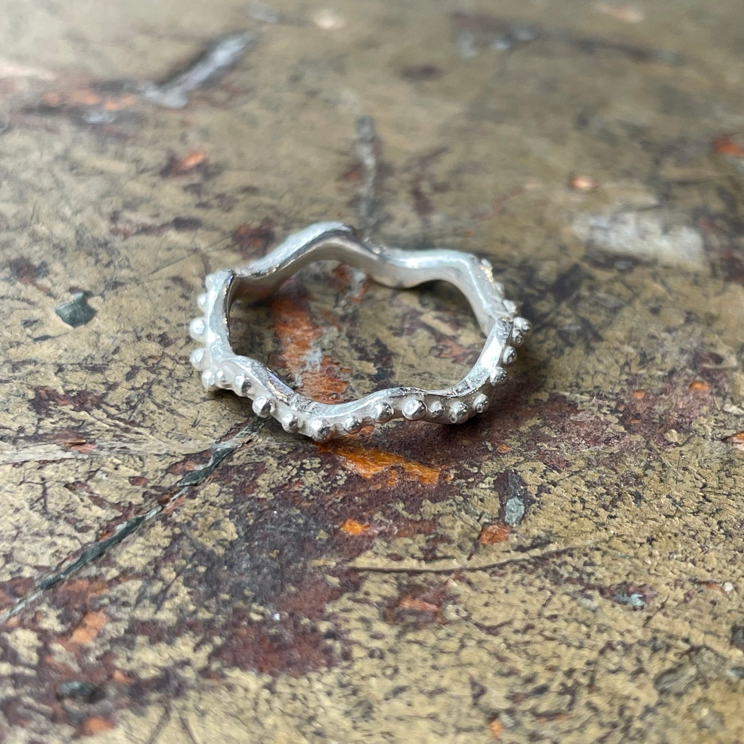 Thin Bumpy Wave Ring