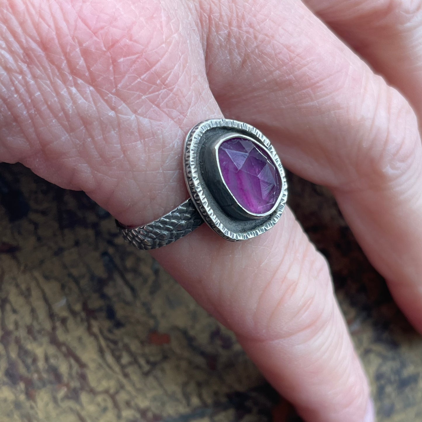 Organic Flourite Ring