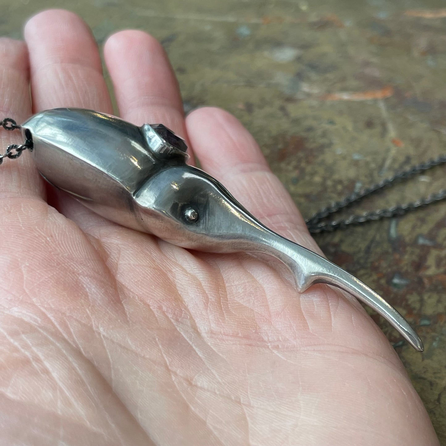 Hercules Beetle Pendant Necklace