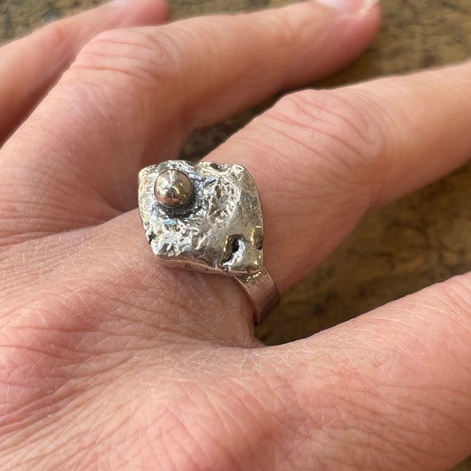 Sterling Silver free form ring