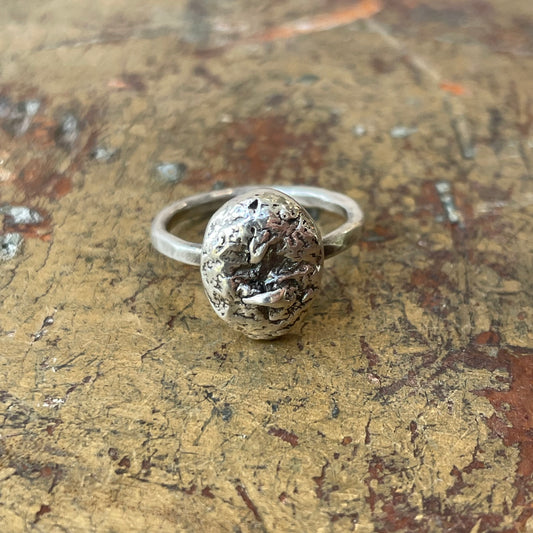 Oval Free Form Sterling RIng