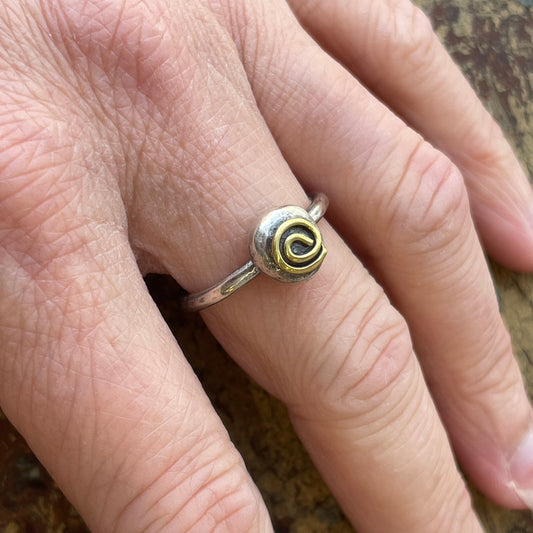 Sterling spiral ring