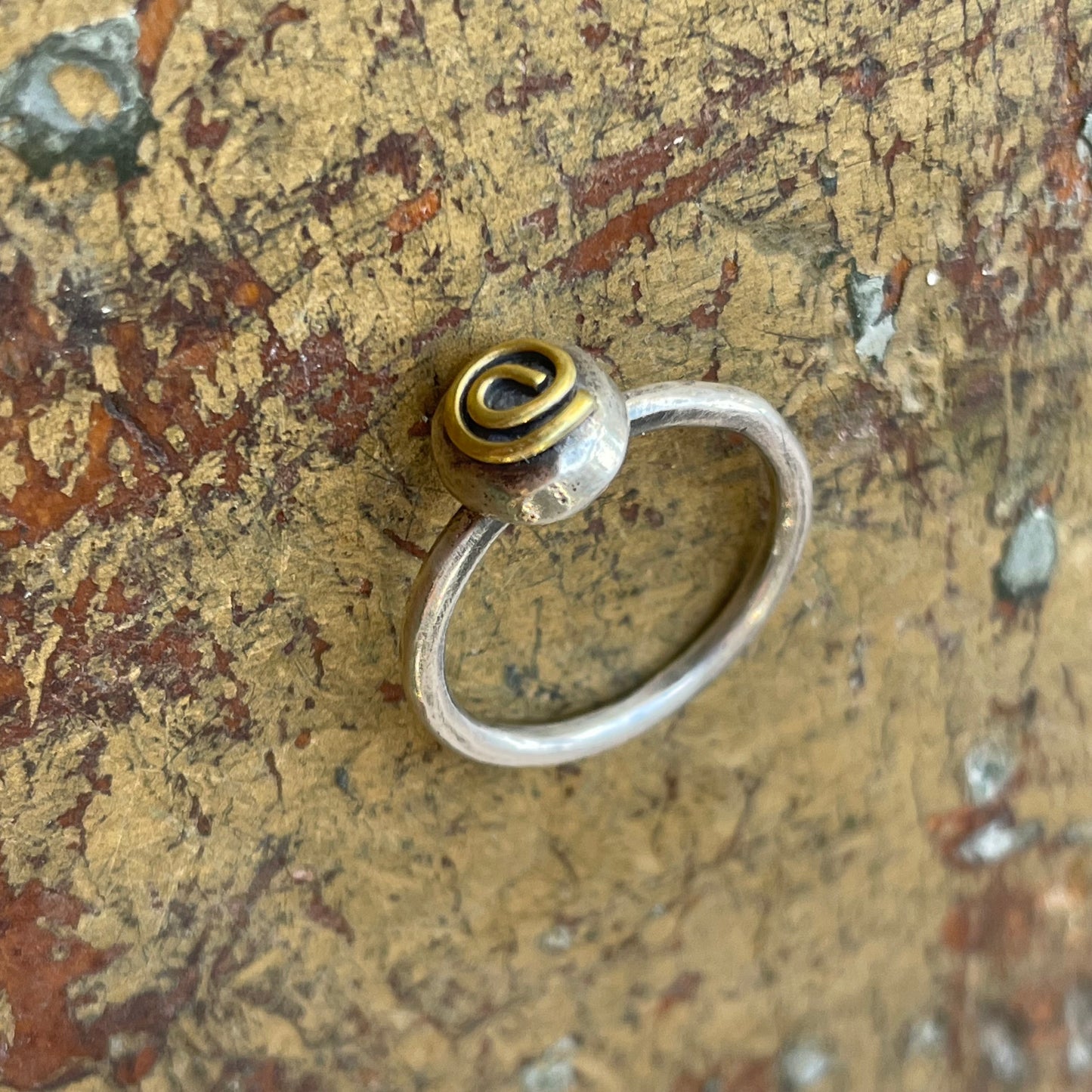 Sterling spiral ring