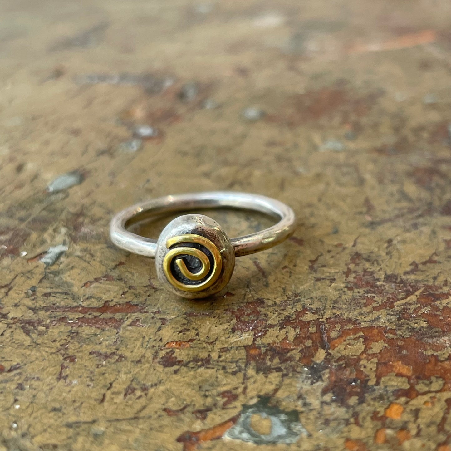 Sterling spiral ring