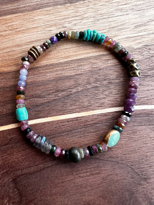 Carved Catamount Tourmaline Bracelet