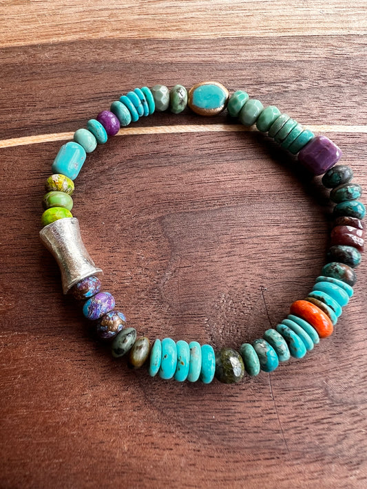 Turquoise Barrel Bracelet