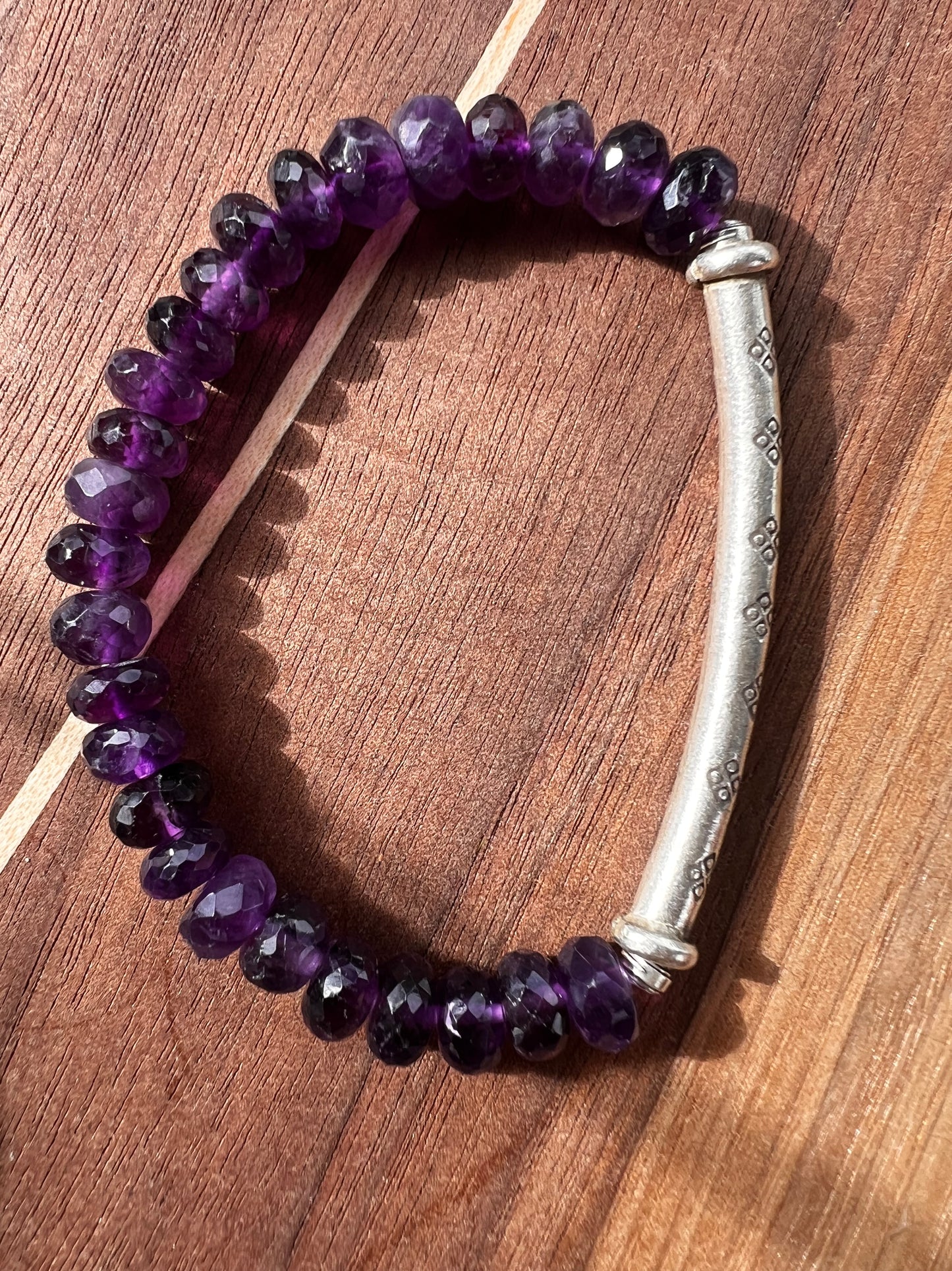 Sterling Silver Amethyst Bracelet