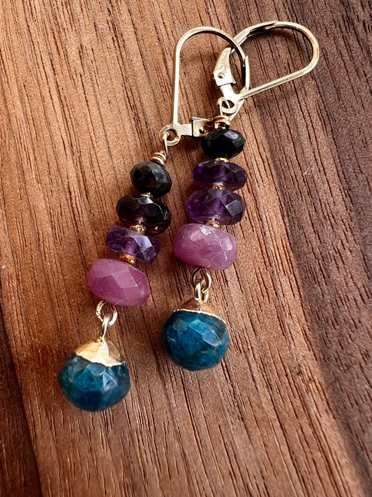 Garnet Dangle Earrings