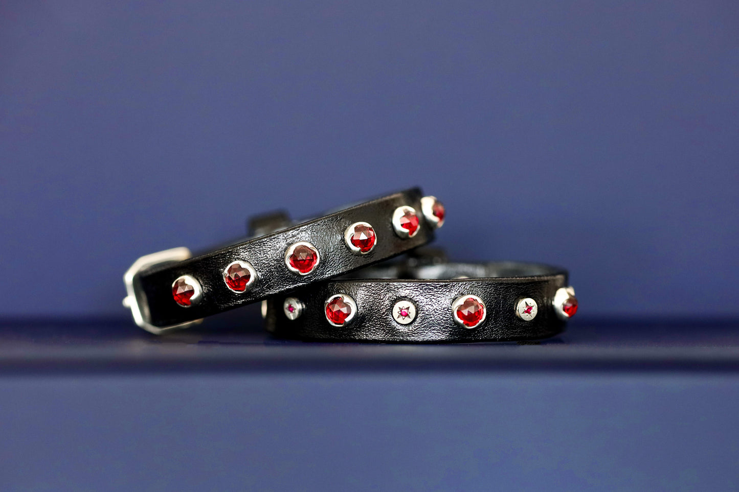 Buckle Bracelet w/ Garnet & Ruby