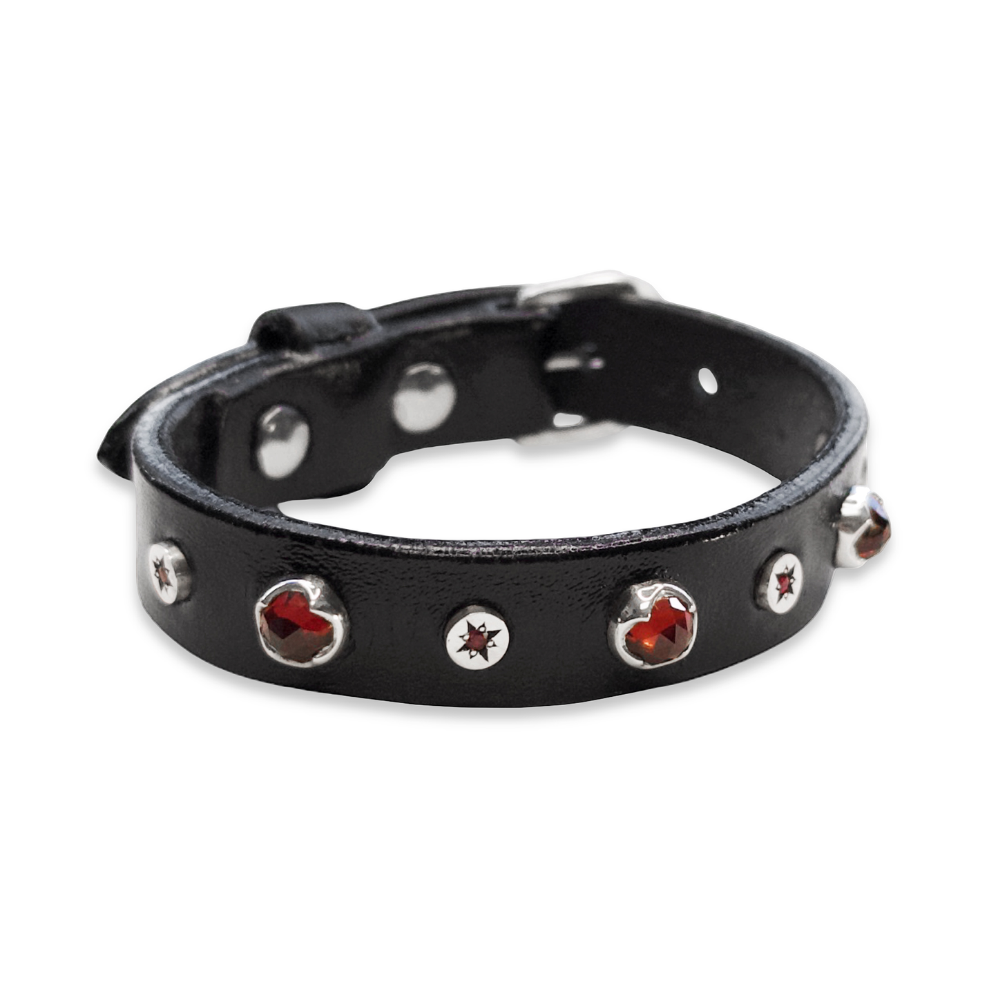 Buckle Bracelet w/ Garnet & Ruby