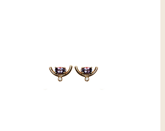 Aspect Studs - Montana Amethyst