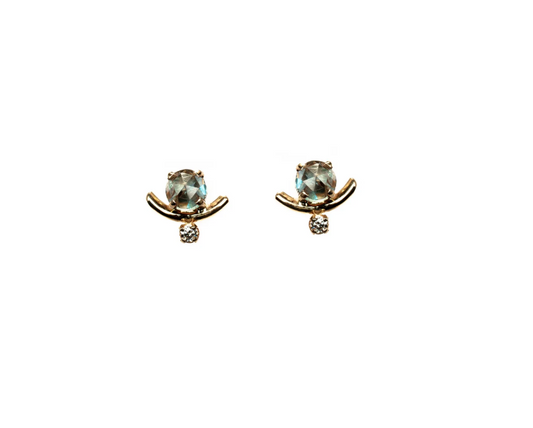 Aspect Studs - Montana Sapphire Blue/Green Tones