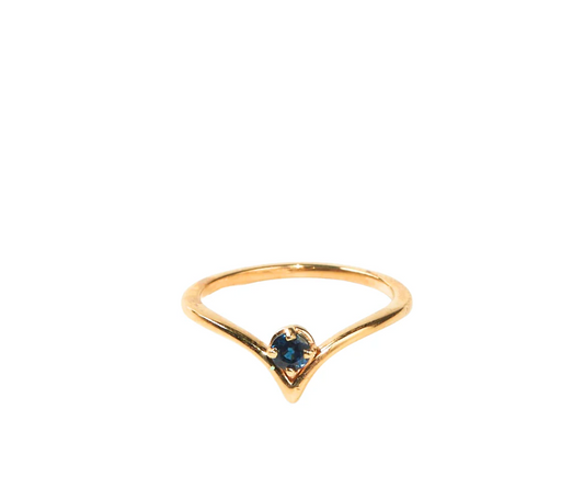 Sapphire V Ring